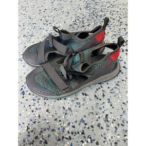 Chaco Women's Z Canyon Sandal Gray Red Teal J107028 Active Hiking Shoe Size US 8